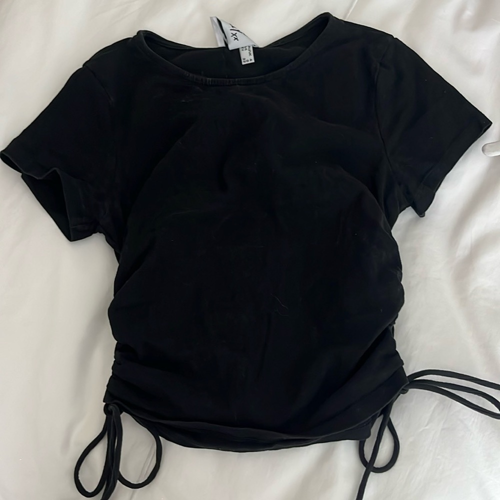Princess Polly black side cinch short sleeve top size 0